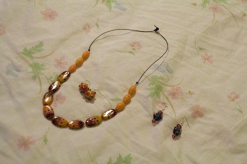 Necklace and earrings