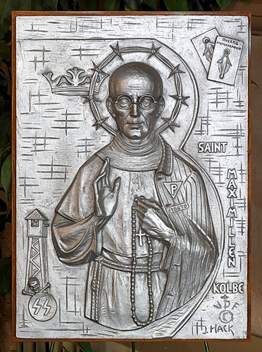 Icon of Saint Maximilian Kolbe, at Saint Stanislaus Kostka Church, in Saint Louis, Missouri, USA