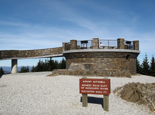 Viewing platform atop Mount Mitchell