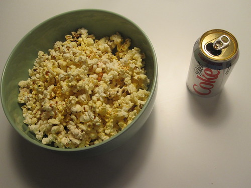 popcorn and Diet Coke