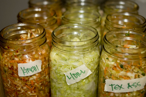 flavored sauerkraut in jars