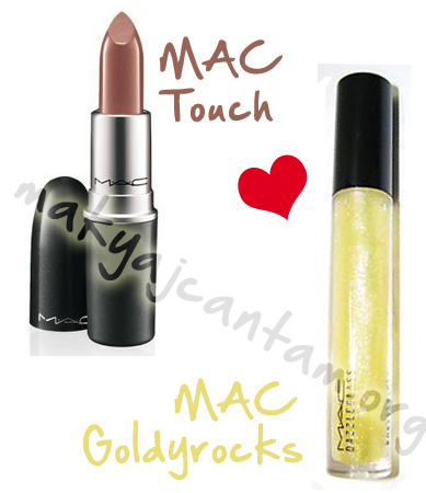 mac goldyrocks dazzleglass touch lipstick swatch