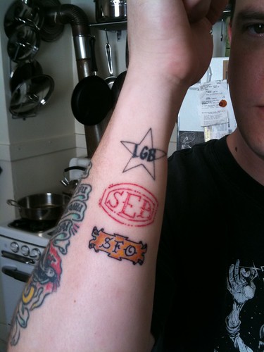 SFO tattoo done! The good people at Idle Hands took care of me.