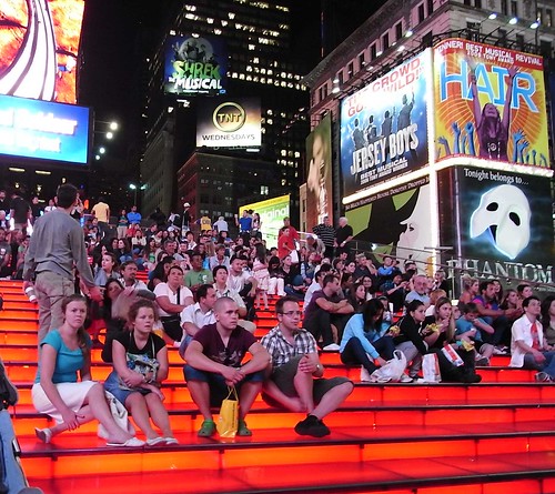 times square stairs?
