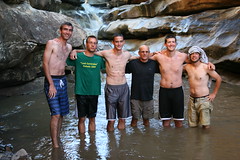 River hike - Jason Ropp, Darrel Miller, Jesse Springer, Harlan, Mike Erb, Darren Stauffer
