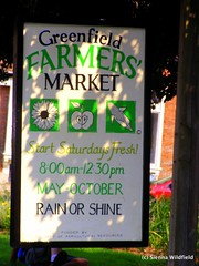Greenfield Farmers' Market Sign