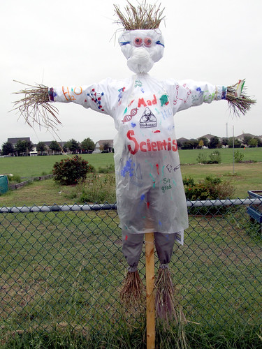A 5th Grade Class' Mad Scientist Scarecrow