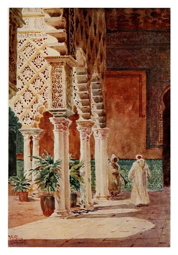 002-Sevilla-En el Alcazar-Cathedral cities of Spain 1909- W.W Collins