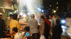 Ramzan: busy street at night
