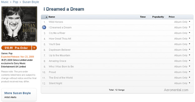 Thumb I Dreamed a Dream, el primer álbum de Susan Boyle