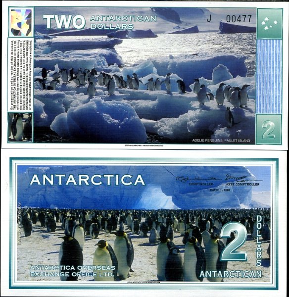 2 doláre Antarktída 1996 (2009)