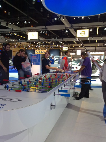 Just played foosball at the ford booth
