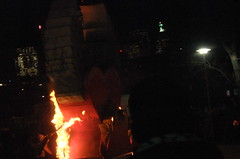 Solstice setting sculpture ablaze
