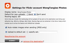 Pixelpipe - settings for flickr account Wongtanglao (for tech support)