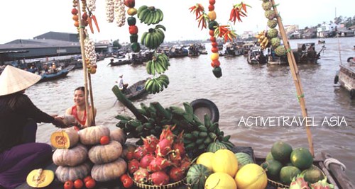 Float market Mekong River, Vietnam by you.