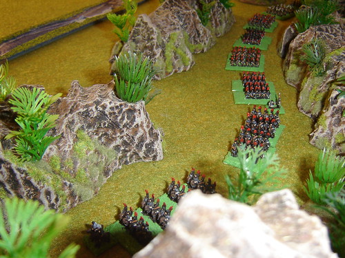 Kosaka force marches through hills