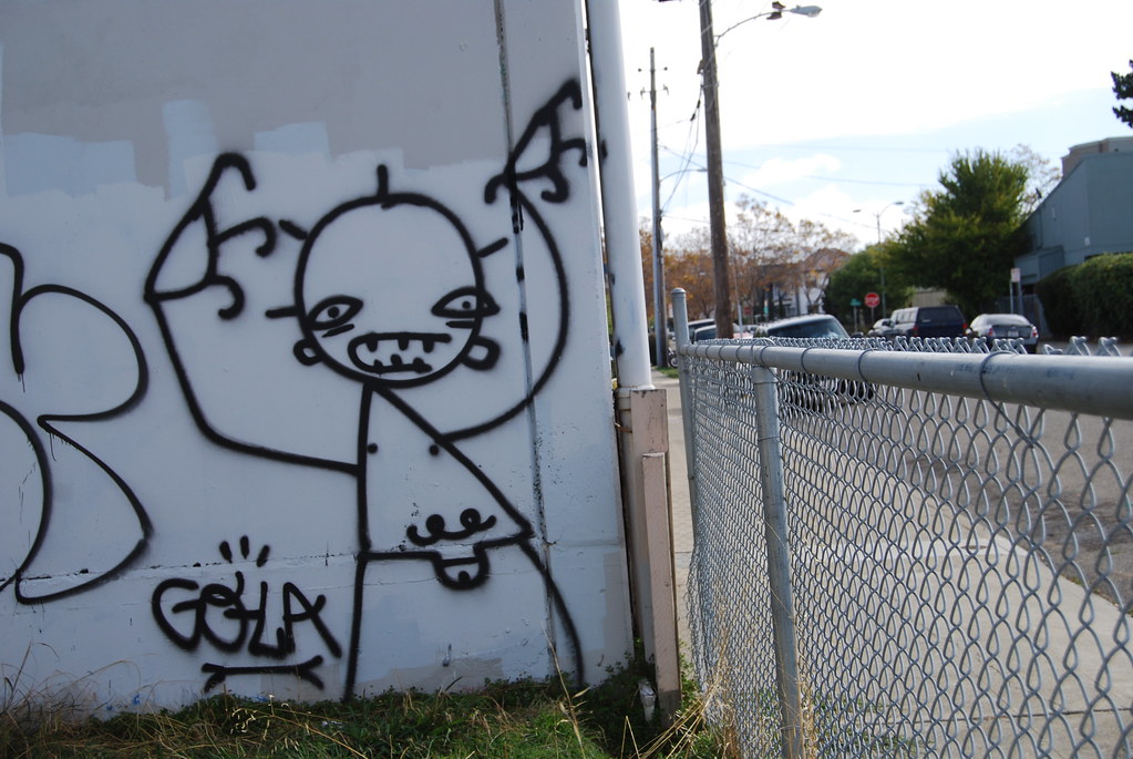 GOYA Graffiti Stick Figure Character - Oakland California. 