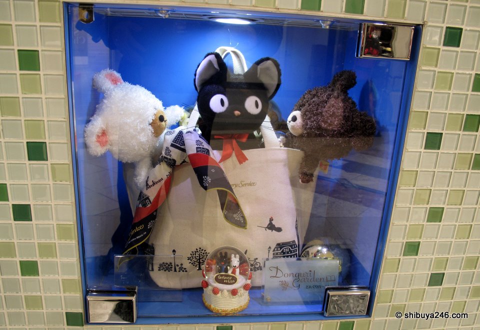 This display of Majo no Takyubin items, and others, looked great