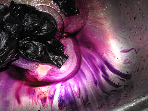 rinsing purple...