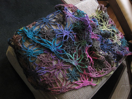 Crocheted Flower Scarf