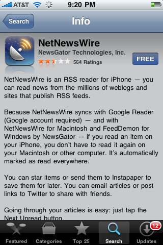 NetNewswire for iPhone