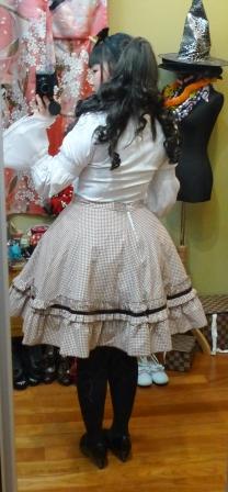Brown Gingham Lolita Outfit