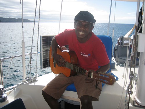 Masing performs for us aboard Sabbatical III at Banam Bay,Malekula