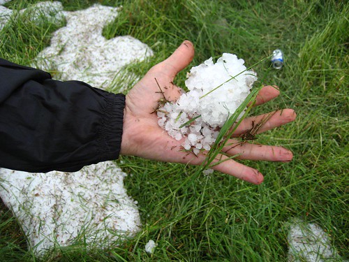 Handful of hail on August 3rd