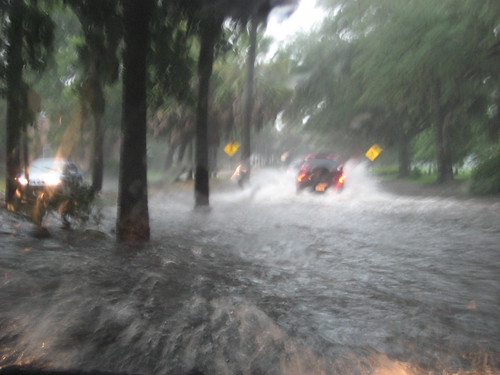 Heavy rain in Savannah