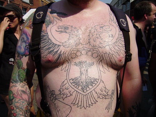 FOLSOM STREET FAIR 2009 HOT GUYS big tat bear -SEXY CHEST. FOLSOM STREET FAIR 2009. THANK YOU for all the cool men and beautiful women who let me take their 