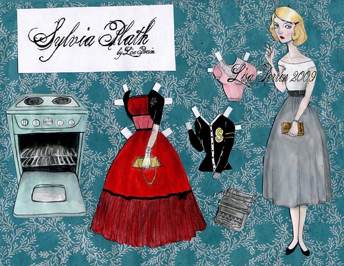 Sylvia Plath paper doll- newest Etsy purchase! Love it.