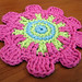 crochet block (Flower) for Glasses