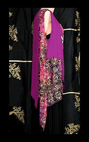 ASIAN SPLENDOR one of a kind chow blouse...viewed from the side