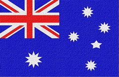 Australia's Flag Looking Like Canvas