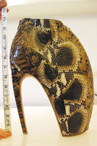 Alexander Mc Queen armadillo python shoe
