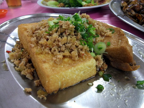 Deep Fried Egg Tofu with Minced Pork