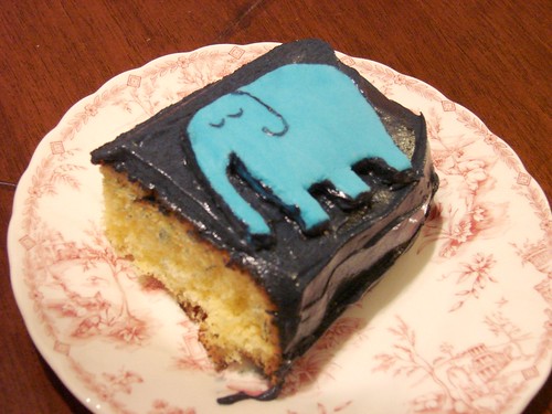 Elephant cake slice