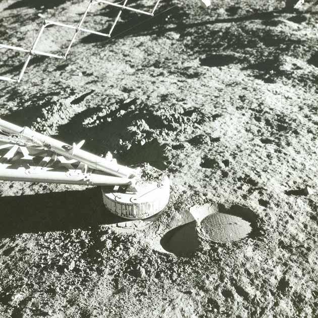 Landed On The Moon. When Surveyor 3 landed on the Moon, it bounced a couple of times.