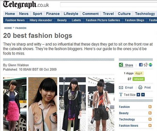 Telegraph 20 best fashion blogs
