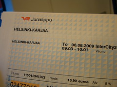 Helsinki to Karjaa to Fiskars ヘルシンキからフィスカルスへの行き方 電車でカルヤーまで