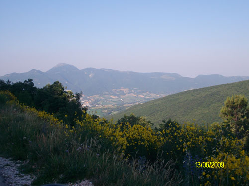 Panorama dal monte Fano Monastero San Silvestro Fabriano