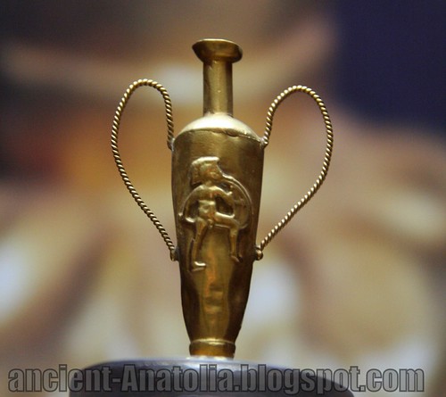 Golden Roman Amphora at Yalvac Museum of Archaeology
