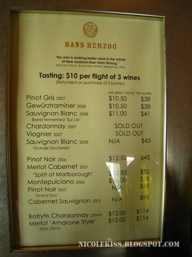 herzog wine list