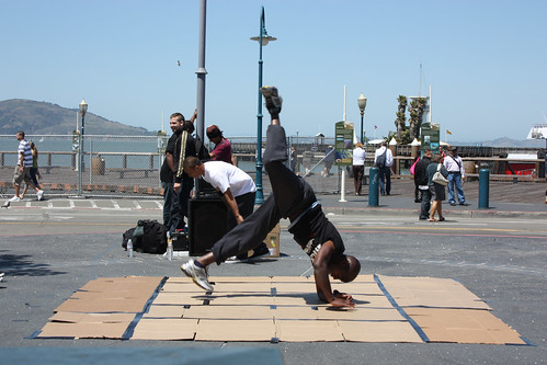 Breakdancing at Fishermans Wharf