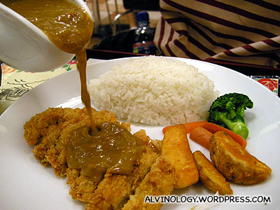Melvin ordered the curry version