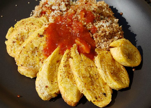 quinoa bake with plantain chips