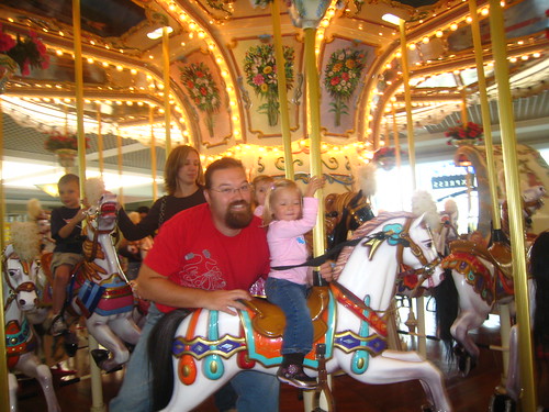 Dad's and Eva on the Carousel
