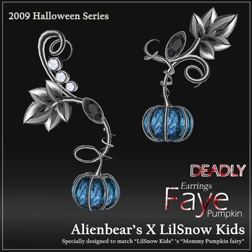 Faye deadly Pumpkin earrings