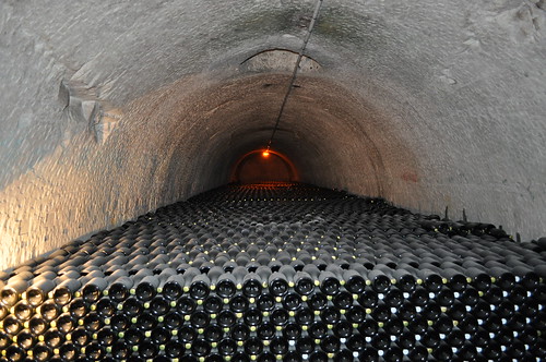 Lugares donde descansa el champagne en botella de Taittinger