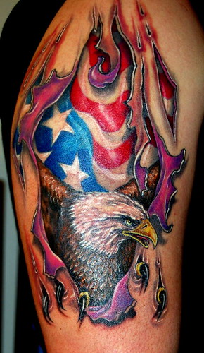ripping skin tattoo. Eagle-Ripping-Skin-tattoo-